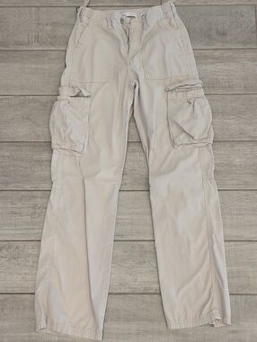 Bershka Light Beige Utility Cargo Pants